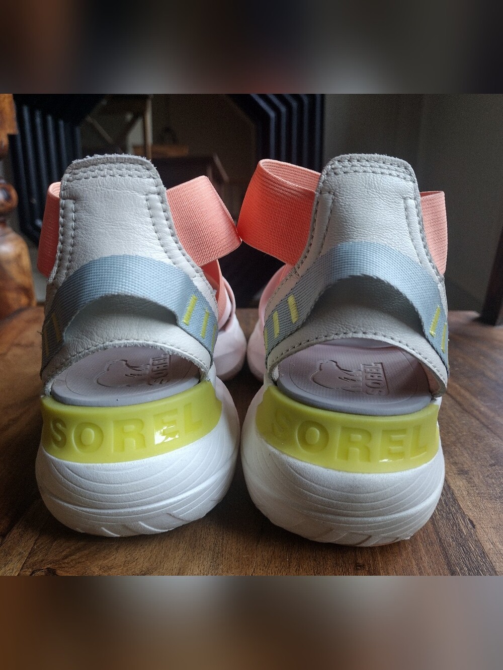 Sorel Pink Orange Pastels Kinetic Impact Sandals Size 7 - Picture 5 of 9